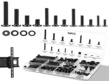 184Pcs TV Mounting Hardware Screw Kit Universal M4 M5 M6 M8 Metal Bolt Washer and Spacer Set for V1366-AZ2-W-14959