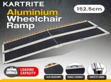 Kartrite Folding Aluminium Wheelchair Ramp 5FT Portable Mobility Access Ramp RAM-WCR-R03-5FT