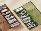Data Cable Organizer Box, 7 Compartments Charge Cable Management Storage Box, USB Cord Sorter Desk V1189-LWWAL-20260401-06365