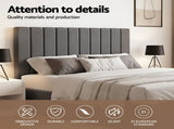 Artiss King Bed Frame with Storage Grey Velvet Headboard Gas Lift Platform Base BFRAME-E-TOKI-VELA-K-GY-AB