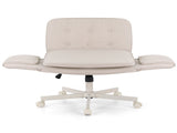 Artiss Criss Cross Chair with Wheels & Adjustable Armrests, Ergonomic Cross Legged Office Desk Chair OCHAIR-L-2018-BG