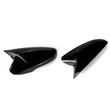 1 Pair Car Rear View Driver Passenger Side Cap Overlay Gloss Black for Kia Mirror Guard Covers V1192-AZ-W-15300