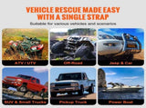 25.4 mm x 6.1 m Kinetic Recovery Tow Rope 17237 kg, Heavy-Duty Off Road Snatch Strap, Extreme Duty V952-SZNL1IN20FT0HUP3WV0