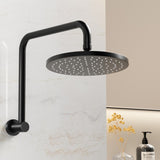 9'' Rain Shower Head Overhead High-pressure Swivel Black SHOWER-A3-RO-9-BK