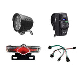 Headlight and Tail Light Sets, Headlight Front Rear Light Taillight with Horn for Electric Bicycle V1366-AZ2-W-07754