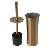 Household Toilet Brush Kit Bathroom Stainless Steel Golden Toilet Brush with Brush Holder Small V1294-YM0901-3112230040811