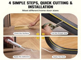 Garage Door Threshold Seal Strip, 16.5 FT Universal Door Floor Seal Strip with Adhesive, V952-MFTDT1J165YC2I8WIV0