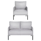 Artiss Armchair 4 Seater Sofa Set Pillow Gery Kane UPHO-B-ARM08-4S-FB-GY
