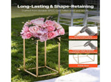 Wedding Flower Stand, 10PCS 40cm Column Flower Stand, Floral Stands with Acrylic Laminate, Gold V952-HLHJLFT10J40F3YRH001V0
