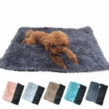 Light Grey Plush Pet Mat for Dogs and Cats - 70x100cm, Anti-Slip, Warm and Cozy for Autumn and V888-ELOSUNG23575