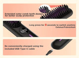 S01 White Cordless Hair Straightener Brush - 2-in-1 Curling & Straightening Tool with LED Power V888-ELOSUNG42065