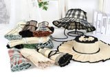 (Style 2) Women's Foldable Wide Brim Sun Hat- Pleated Straw Style Packable Beach Hat with Adjustable V888-ELOSUNG57360