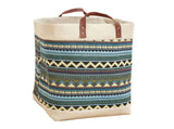 Laundry Basket Grocery Bag Jute Large Capacity Dirty Clothes Storage Basket Bucket for Home Colorful V1294-YM0703-3117230008213