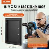 BBQ Access, 415x570 mm Single Outdoor Kitchen, Cold Plate Flush Mount, Wall Vertical V952-DMMBSCJM16X2HCHIDV0