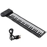 Keyboard Piano Roll Up Electric for Beginners Foldable 49 Keys Electronic V1369-AZ3-W-11710