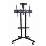 32-72" Rolling Tv Stand Mount W Dvd Storage Top Shelf Tv Bracket Trolley Casters V767-U-890A