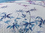 Ornate Vintage Lace purple blue3 Pc Bedspread & Pillow Cover Set V745-AC080393Q13U