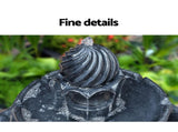 Gardeon Solar Water Feature 3-Tier Fountain with Pump Kit Bird Bath 93CM Black FOUNT-3LVL-BK