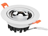 LED Downlight Aluminum Adjustable Angle Dustproof Ceiling Embedded Spotlight for Living Room Bedroom V1294-YM0715-3119210294812