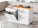 Artiss Buffet Sideboard Cabinet Kitchen Tilt Out Bin Holder Storage Cupboard FUR-S-SID100-BIN-WH
