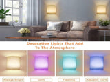 Battery Operated Wall Lights Indoor with Remote, Wireless LED Wall Lights with Fabric Shade, 12 V1171-CX-WL-BO-2