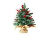 Mini Christmas Tree 45cm, Natural Pinecone Log Base Tabletop Decoration V1232-MNSDS-001