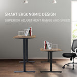 Fortia Sit To Stand Up Standing Desk, 140x60cm, 72-118cm Electric Height Adjustable, 70kg Load, Oak V219-ADKSSTFOBRBK4A