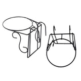 2-piece suspended track flower basket, outdoor railing flower pot rack, garden plant rack V1366-AZ2-W-13409