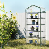 Green Fingers Greenhouse 5 Tiers Mini Green House Garden Bed Planter Box 1.9x0.7x0.5M GH-MINI-F-5T-TP