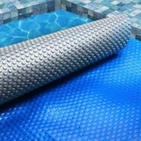 Aquabuddy Pool Cover 8x4.2m 400 Micron Swimming Pool Solar Blanket Blue Silver PC-80X42-M-DX-BL