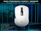 SOLAKAKA SM820 Wireless Gaming Mouse with RGB Charging Dock,24000 DPI Tri-Modes Wireless Mousewhite V1300-SM820-WHITE