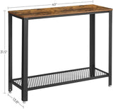 Console Table Metal Frame Rustic Brown V178-11451