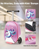 VEVOR Ride-on Luggage 20-inch Kids Scooter Suitcase with Flash Wheels Purple V952-FDDQXXLXHBK2ZFUMR001V0