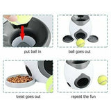 Automatic Pet Treat Dispenser Toy with 2 Tennis Balls and Feeding Spoon for IQ and Coordination V1237-MS-626-247