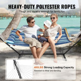 Two Person Hammock with Stand Included, Double Hammock with Curved Spreader Bar and Detachable V952-HFDCLBSTWTXHK0YP9V0