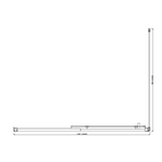 Adjustable 1400x1010mm Single Door Corner Sliding Glass Shower Screen in Chrome V63-845601