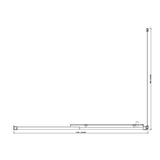 Adjustable 1400x1010mm Single Door Corner Sliding Glass Shower Screen in Chrome V63-845601