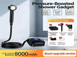 Portable Shower Head 8000mAh Battery Multi-Functional Shower Indoor Outdoor Use - Black - Size V1102-132-57276-BLK-8000AMH