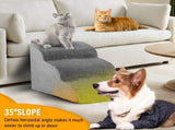 3 Tiers Dog Ramp Non-Slip Pet Steps Cat Stairs Foam Soft Pet Slope Max 40LBS Load for High Beds Sofa V985-3TIERSDOGRAMP