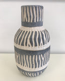 Cream & Grey Ceramic Vase 22cm V637-20894
