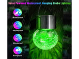 12Pack Outdoor Hanging Solar - Cracked Glass Solar Waterproof LED Decorative Ball V1263-JX-1617
