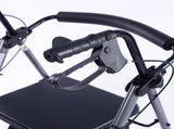 EQUIPMED 4 Wheel Lightweight Rollator Walker, Aluminium Frame, Seat, Carry Bag, for Seniors, V219-HELWLKEQ95TB