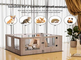 Indoor Dog Pen Tempered Glass Kennel w/ Pad V178-66969