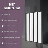 4 Fold Black Folding Bath Shower Screen Door Panel 1000 x 1400mm V63-830171