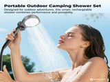Social Hike Portable Camping Shower Kit - 6000MAh Outdoor Rechargeable Pump LED V238-SUPDZ-41370003538000