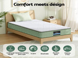 Giselle 25cm Memory Foam Mattress Dual Layer Zipper Cover Cool Charcoal Foam Mattresses Single FOAM-C-MFM-LEAF-H025-S