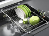 Dish Drying in Sink Expandable Stainless Steel Dish Drainers for Kitchen Counter Dish Dryer V1369-AZ3-W-11243