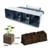Manual 4-Cell Soil Block Maker for Seed Starting, Garden Planting, Transplanting, and Root-Safe V1341-ZY-XTE965N5-A
