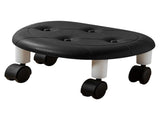 Round Low Rolling Stools Fuax Leather Universal Wheel Small Roller Swivel Stool High Weight Capacity V1294-YM0706-3116230016311