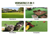 Artifical Grass, 6 x 10 ft Rug Green Turf, 1.38"Fake Door Mat Outdoor Patio Lawn Decoration, Easy to V952-RZCP1J6X10FTJ1STHV0